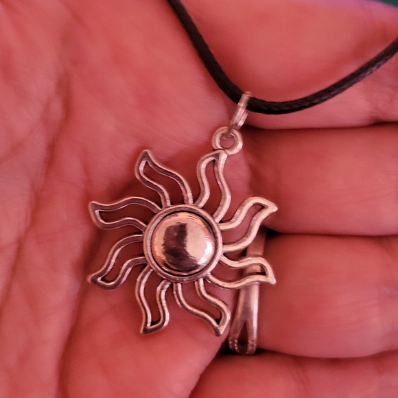Stainless Steel Sun Necklace - Picture 4 of 4